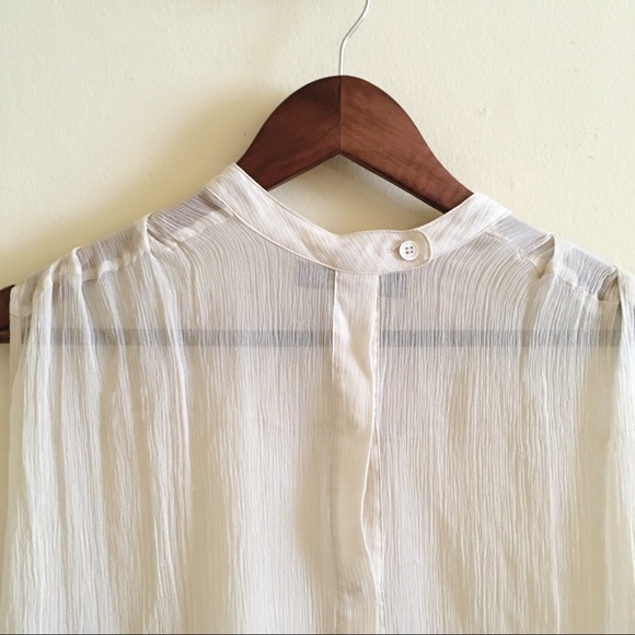 Winter Kate Chiffon Sleeveless Blouse Cream M - Picture 7 of 7